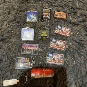Set of 11 New York City Themed Keychains